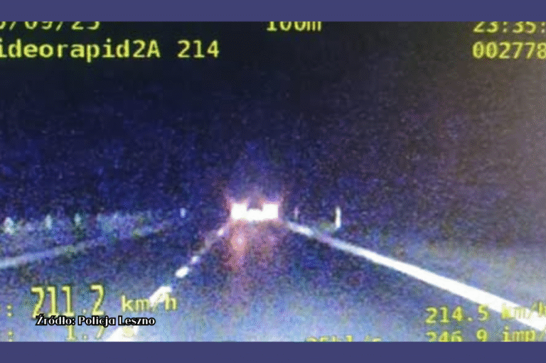 211 km/h na drodze Leszno – Rydzyna. Młody kierowca stracił prawo jazdy