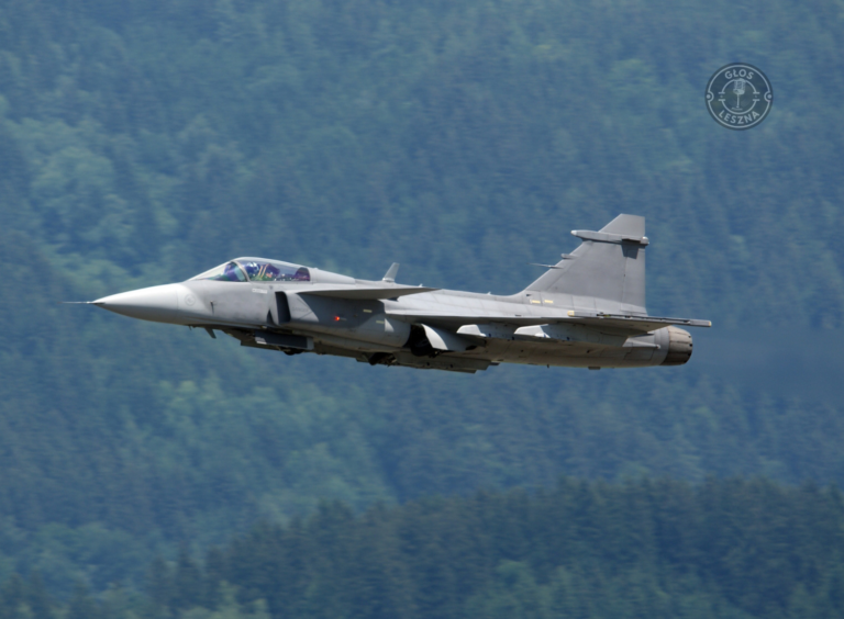 Węgierski Gripen pierwszy raz w Lesznie