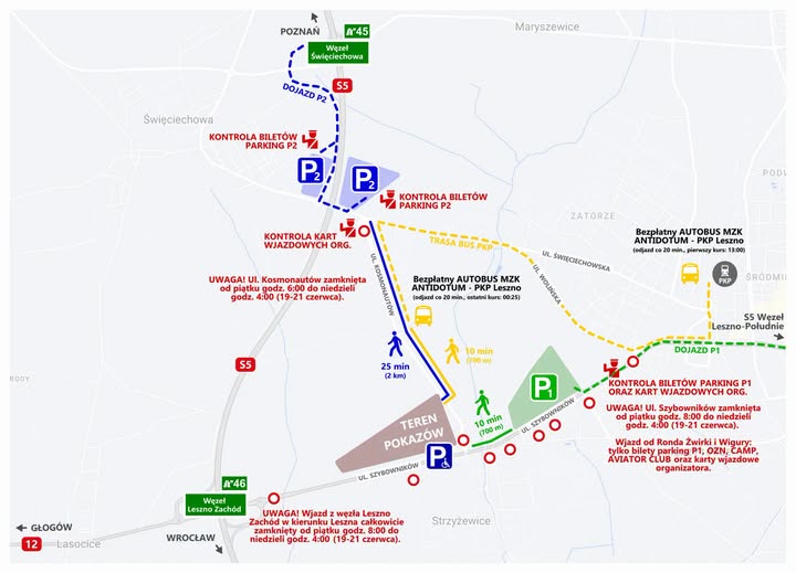 Zmiany w ruchu podczas Antidotum Airshow. Zamkną Szybowników i Kosmonautów