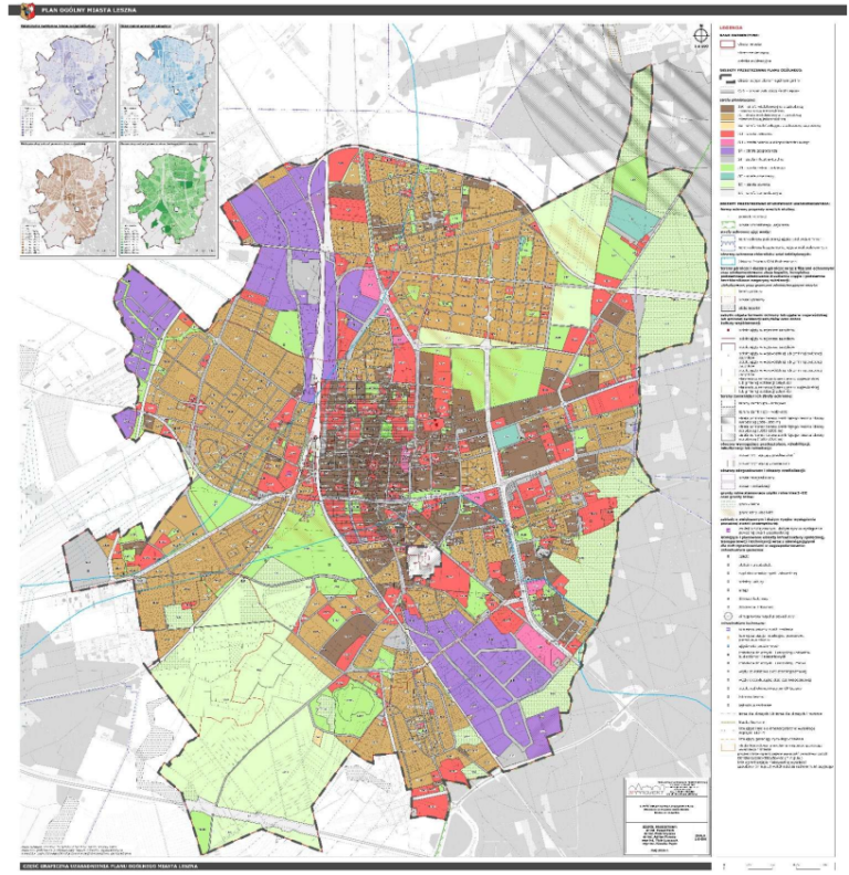 Leszno ma plan ogólny. Miasto podzielono na 1079 stref